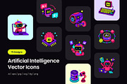 75 Artificial Intelligence Pack, a Duotone Icon by Creative Stall (Thumbnail 1 of 10)