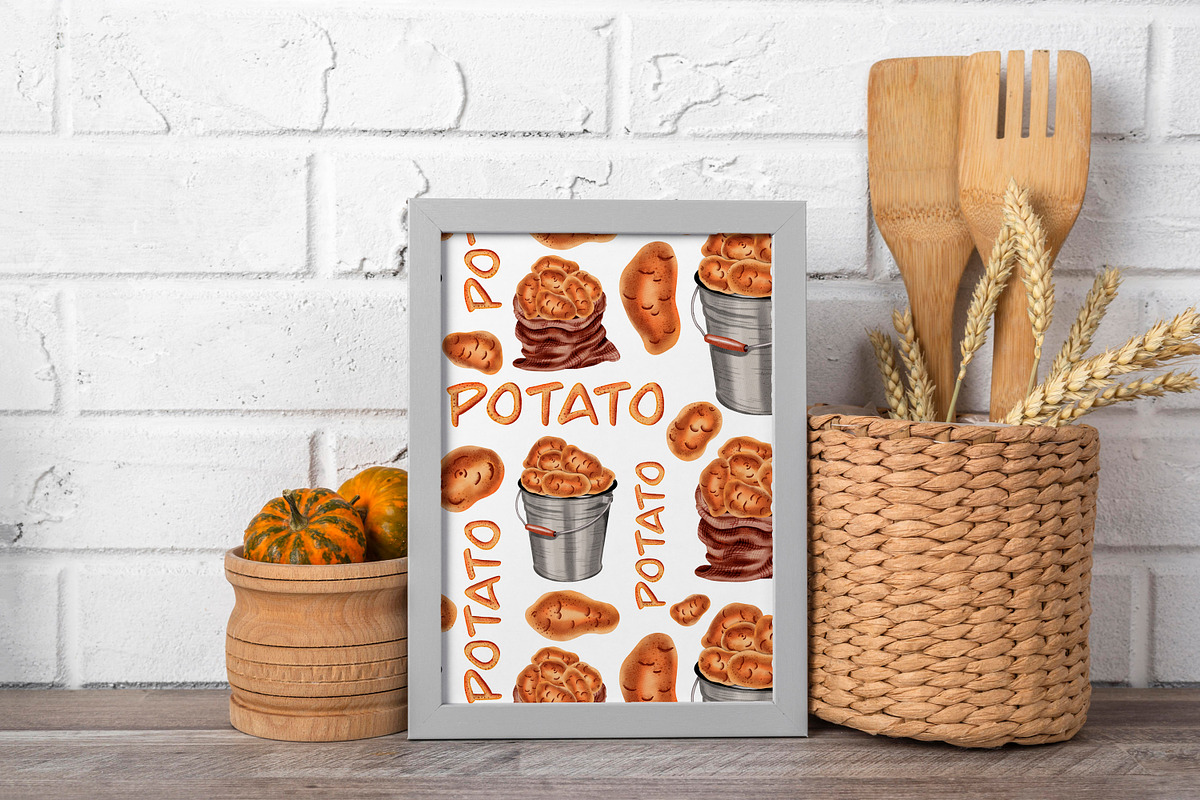 Watercolor Potato Illustration Bundl, an Illustration by Andre_Eva (Photo 4 of 11)
