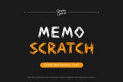 Memo Scratch Decorative Font, a Handwritten Font by Graphic Spirit (Thumbnail 1 of 8)