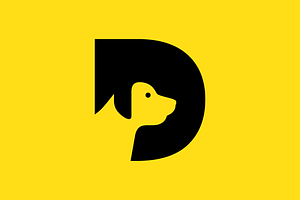 letter d dog creative logo design, a Branding & Logo Template by devastd