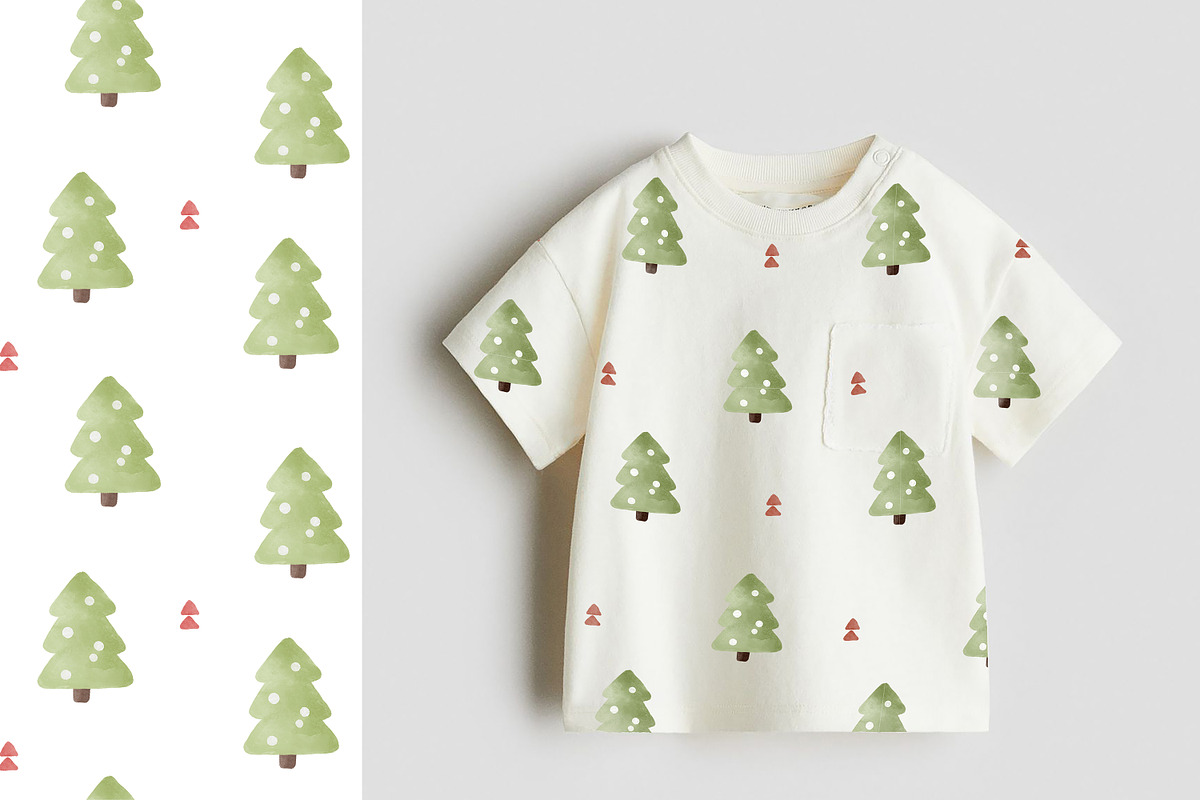 5 Cute Forest animal pattern, a Pattern Graphic by Waterystrokes (Photo 4 of 6)