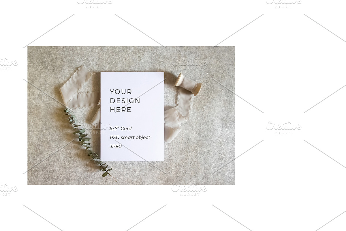 5x7 Neutral Card Mockup Pack, a Print Template by Citrus and Cinnamon (Photo 2 of 4)