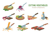 Cutting and grating vegetables set, a Food Illustration by Good Studio (Thumbnail 1 of 10)
