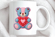 Patchwork Valentine Love Teddy Bear, an Illustration by DreamPrint404 (Thumbnail 7 of 8)