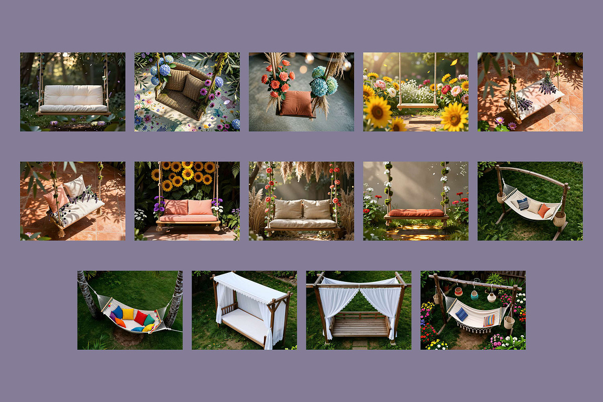 29 Garden Swing Digital Backdrops, a Background Graphic by 3Motional (Photo 8 of 8)
