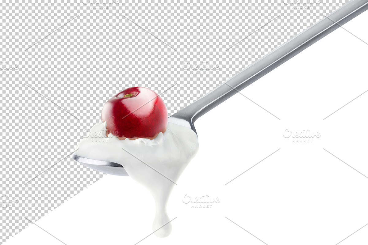 Fruit yogurt on spoons, an Object Graphic by Fruits+Veggies (Photo 4 of 14)