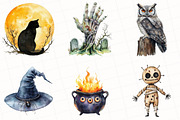 Halloween Collection Clipart Bundle, an Illustration by OK Design (Thumbnail 4 of 5)