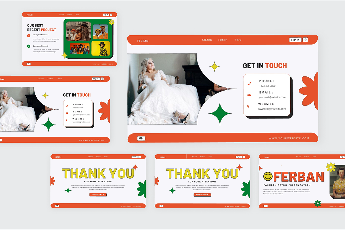 Fashion Retro PowerPoint, a Presentation Template by SquidPixey (Photo 5 of 6)