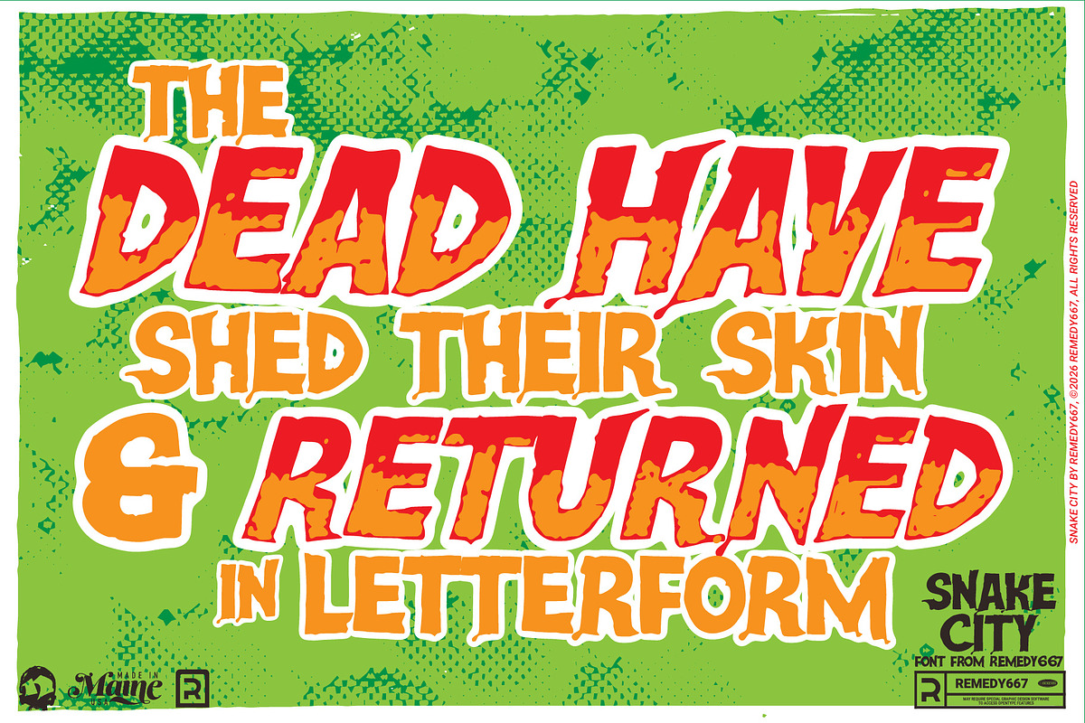 Snake City - Layered Font, a Script Font by Remedy667 (Photo 2 of 9)