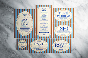 Vintage Wedding Invitation Suite, a Flyer Template by The Good Store