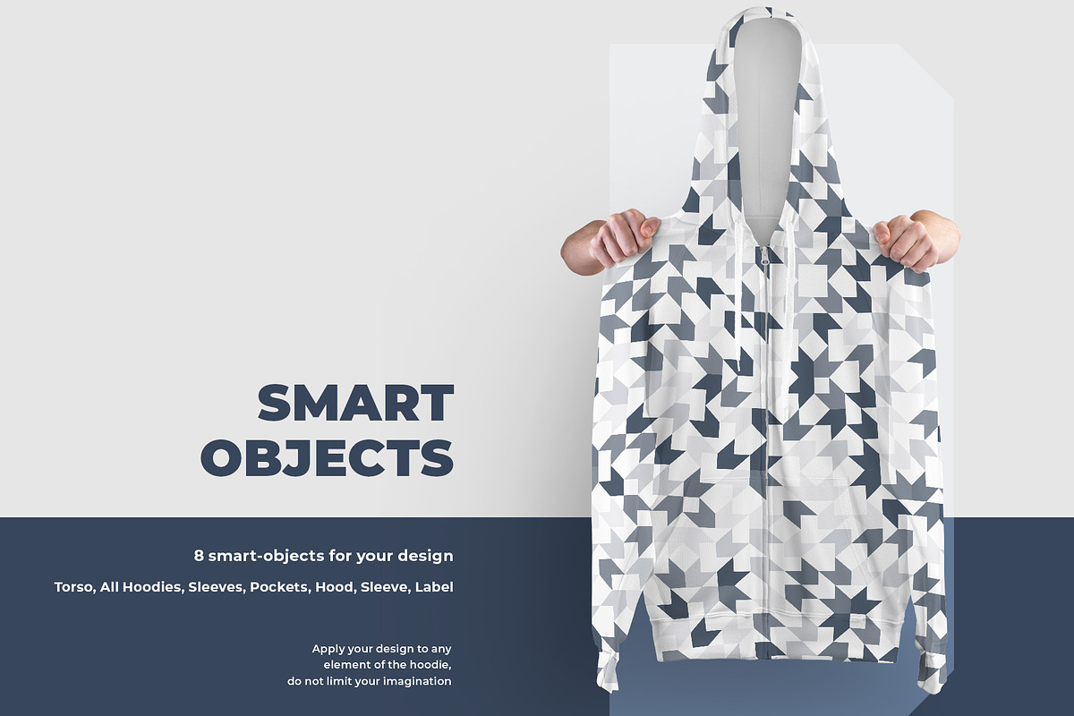 8 Zip Hoodie Mockups, a Hoody Mockup by Grow Design Craft Studio (Photo 6 of 8)