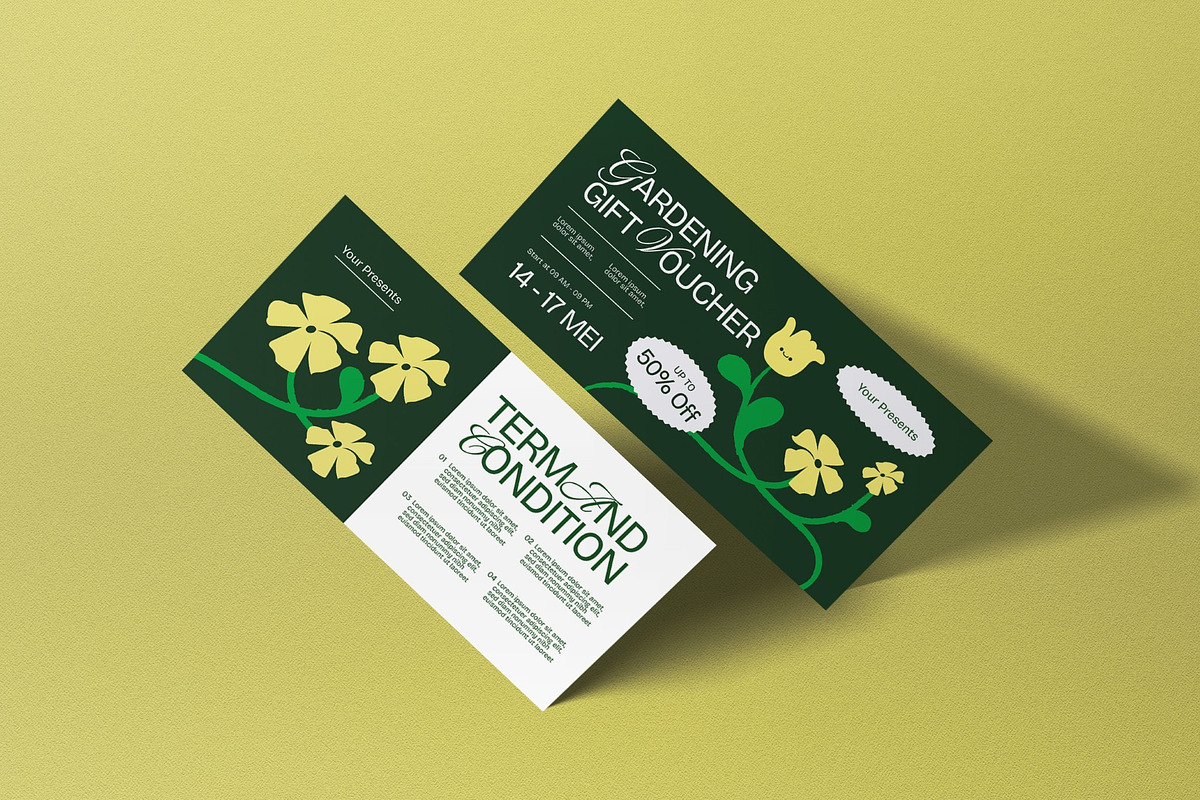 Gardening Gift Voucher, a Card Template by graphicook (Photo 3 of 3)