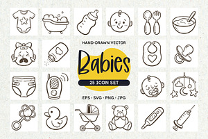 Baby Care Icons, an Outline Icon by insemar