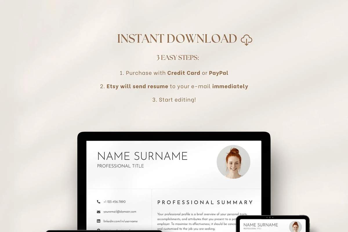 Professional Resume Template Word, a Resume Template by OkiDocs Resume Templates (Photo 10 of 11)