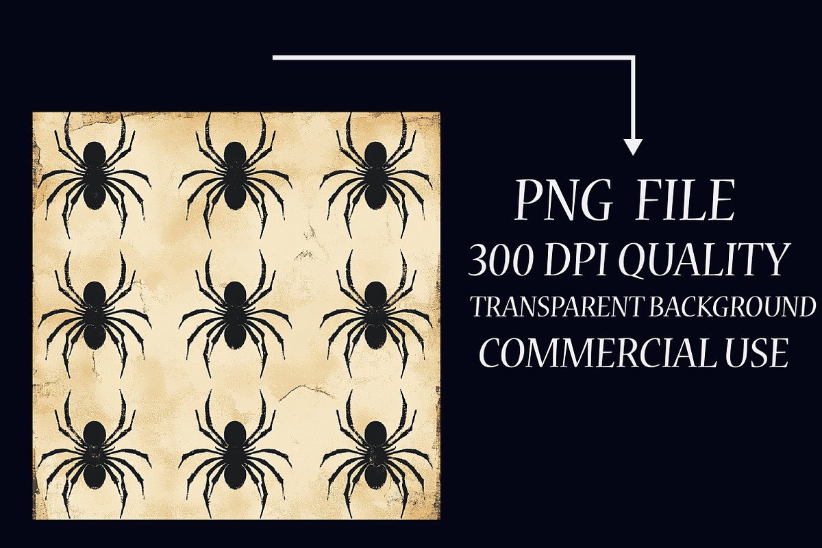 Halloween Spiders Digital Papers, a Pattern Graphic by Libby Wishes