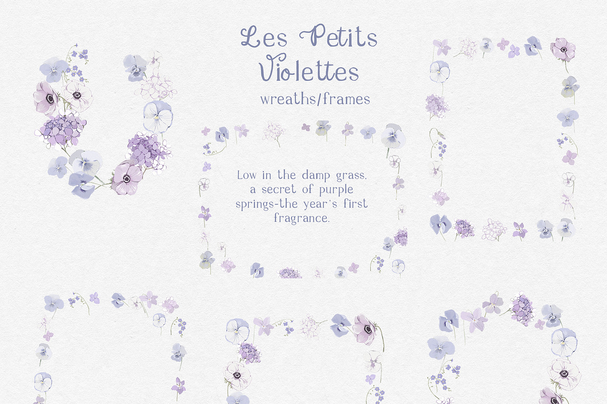 Purple Cottagecore Flowers PNG, a Decorative Illustration by whiteheartdesign (Photo 3 of 17)