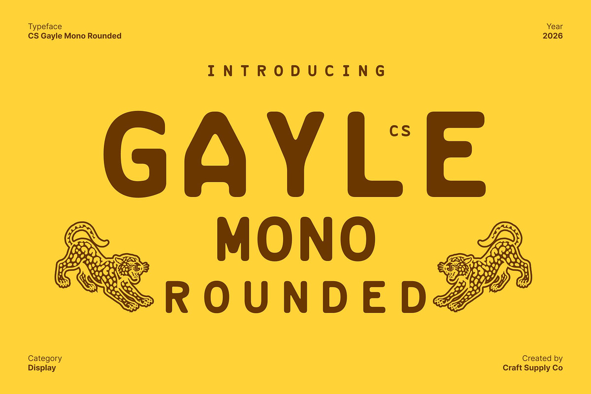 CS Gayle Mono Rounded, a Sans Serif Font by Craft Supply Co. (Photo 1 of 8)