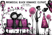 Whimsical black romance clipart, an Illustration by CreationArt (Thumbnail 1 of 7)
