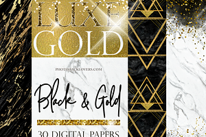 Black Gold Marble Backgrounds