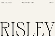 Risley - Classic Editorial Font, a Serif Font by Craft Supply Co. (Thumbnail 1 of 8)