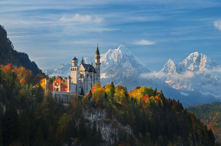 Panorama neuschwanstein castle web containing alpine, alps, and architecture