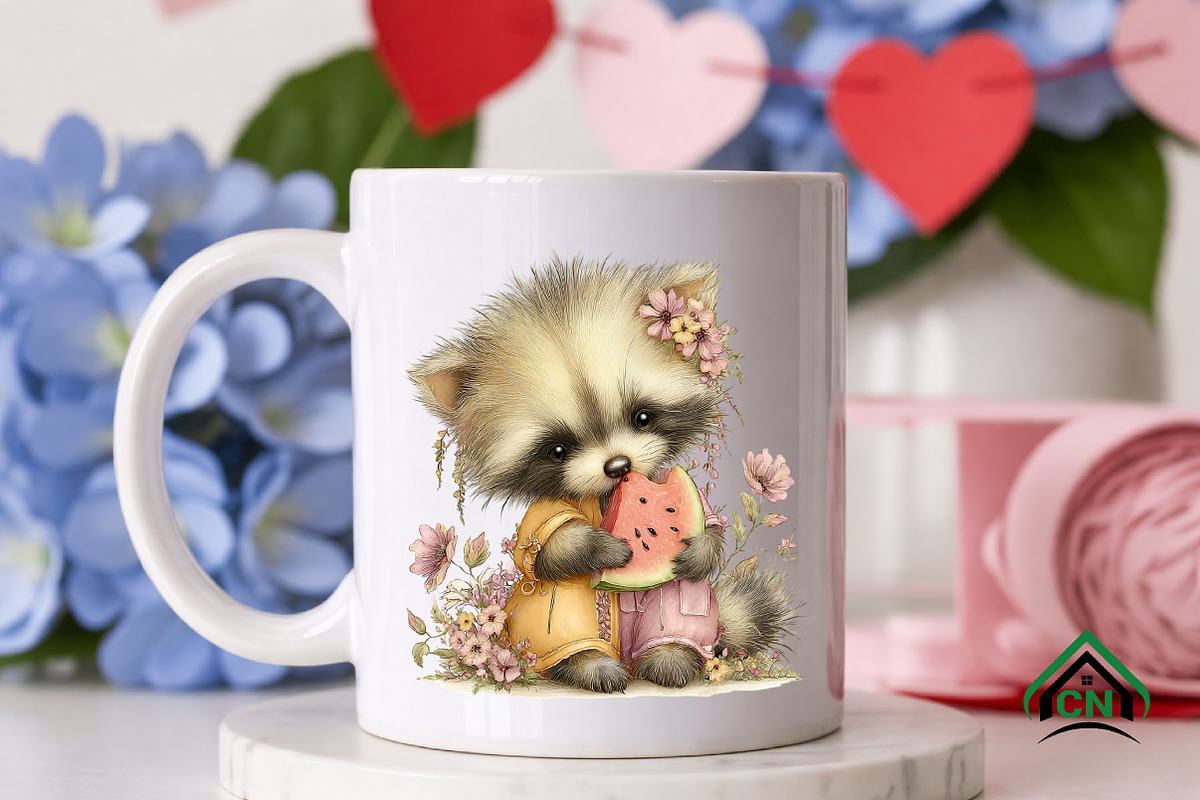 Summer Funny Raccoon Clipart, an Illustration by Craft Nest (Photo 8 of 12)