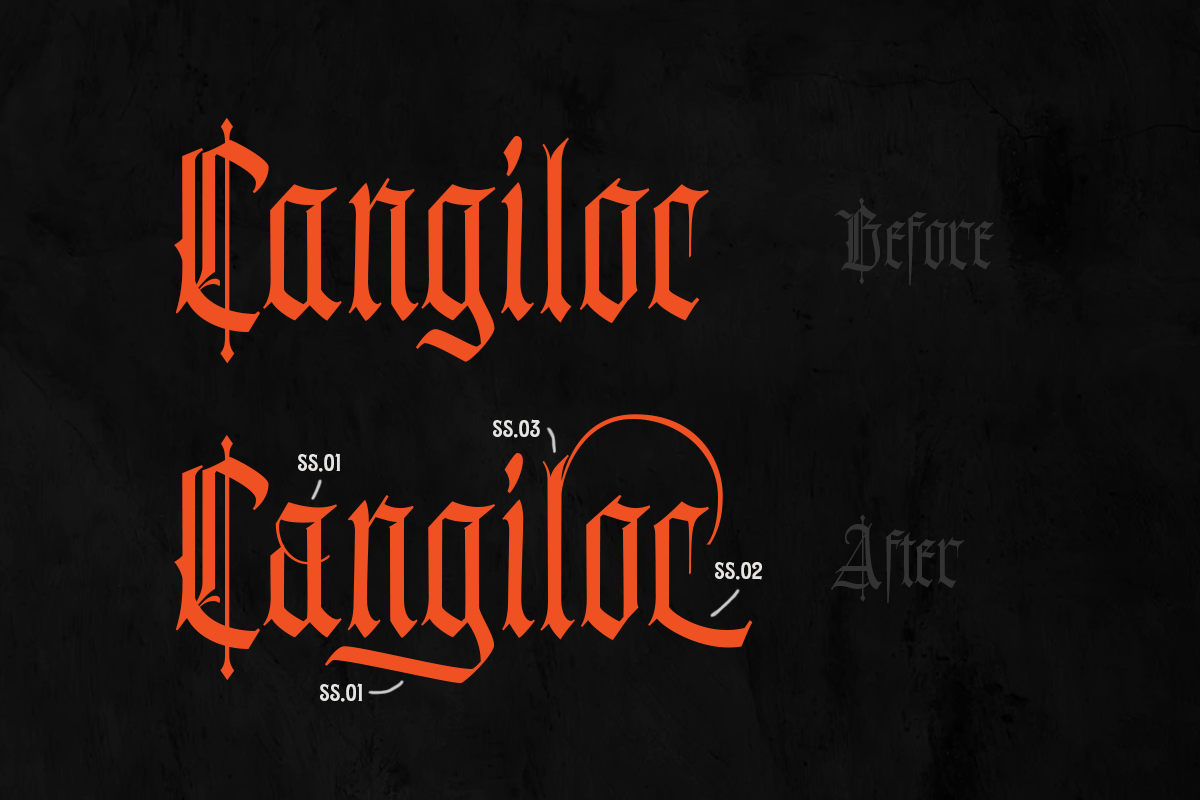 Bullgine Blackletter, a Blackletter Font by Letterhend Studio (Photo 3 of 8)