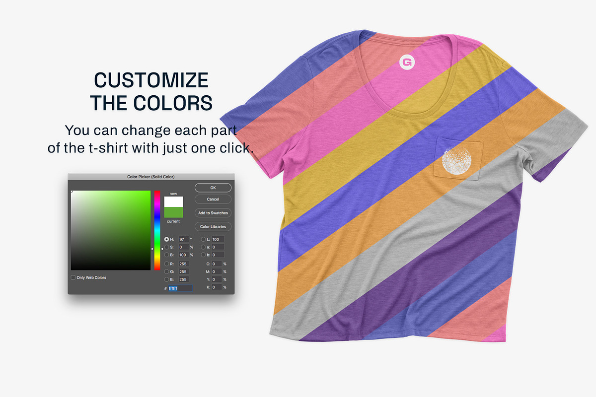 Bella Canvas Flowy Pocket Tee Mockup, a Shirt Mockup by GraphicHero (Photo 5 of 8)