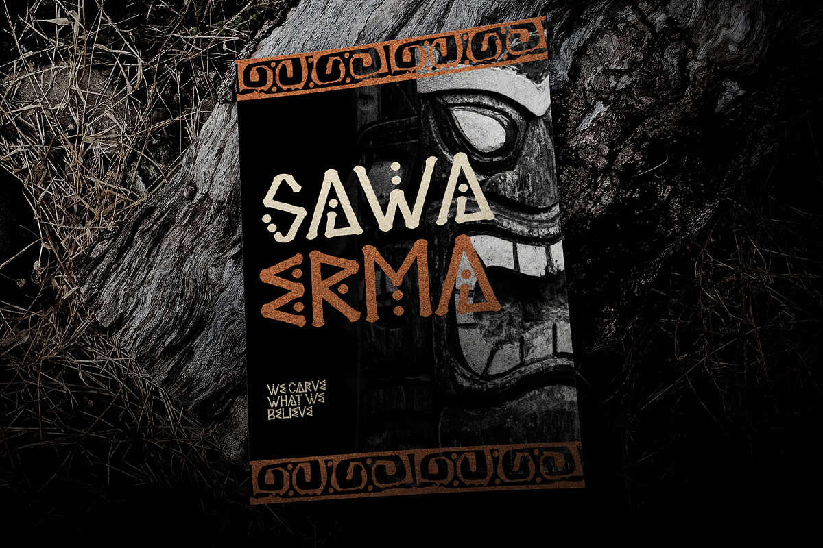 Sawa Erma – A Totemic Typeface, a Handwritten Font by Inviline.co (Photo 7 of 15)