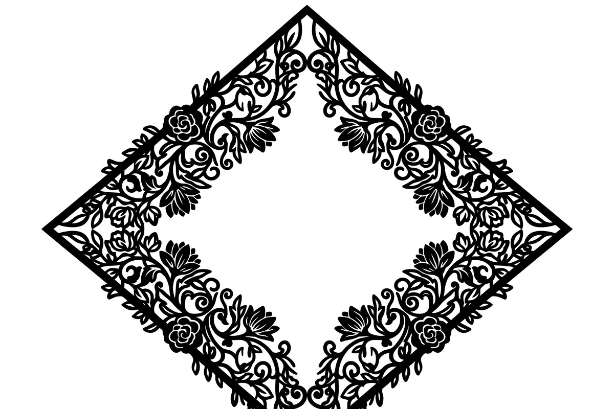 60 Romantic Diamond Wall Floral, a Decorative Illustration by Amazin_art (Photo 11 of 17)