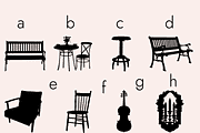 Furniture Dingbats Font, a Symbol Font by Minimalartstudio (Thumbnail 9 of 11)