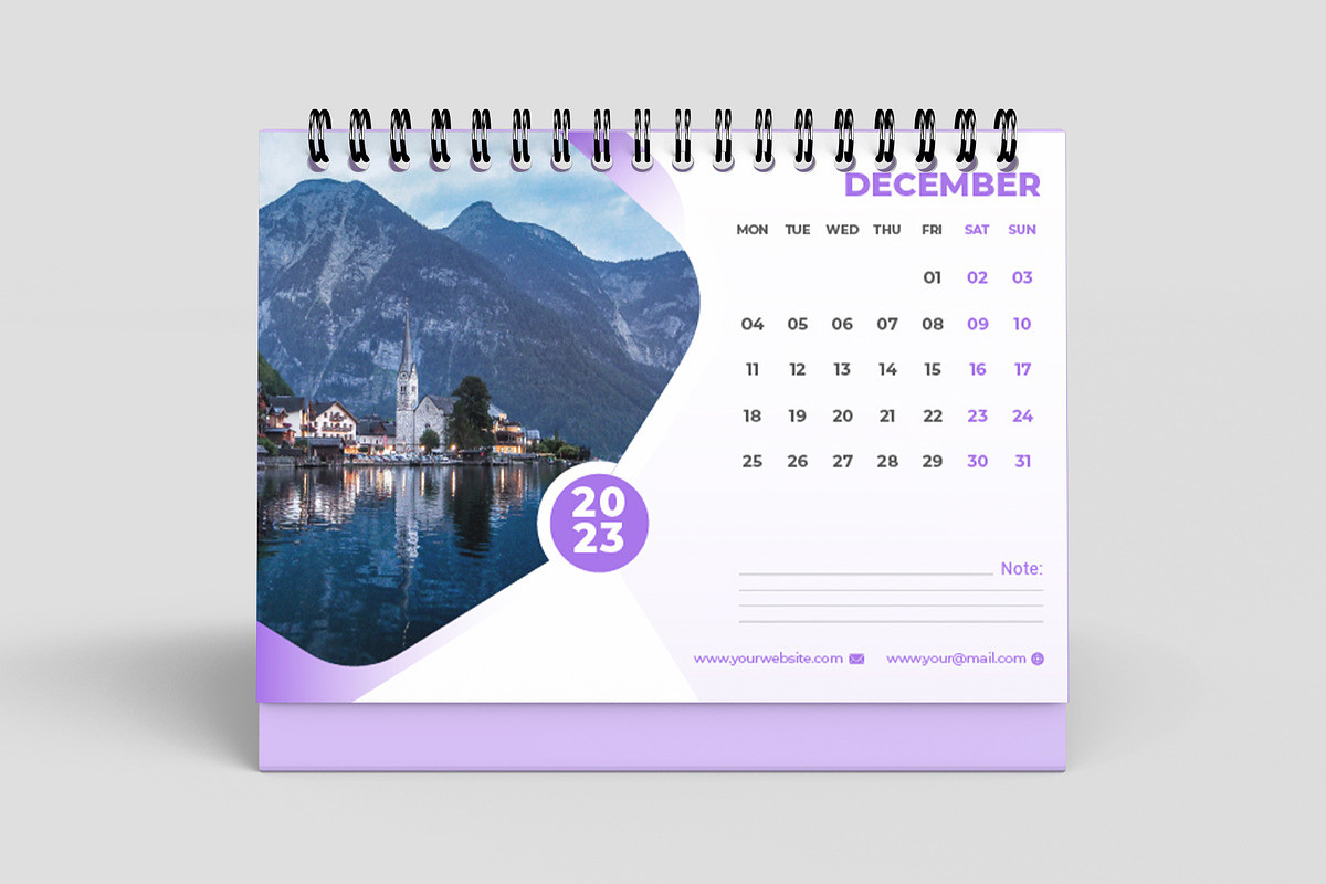 Desk Calendar 2023 Template 2 Design, a Templates & Theme by Mk_Studio (Photo 2 of 2)