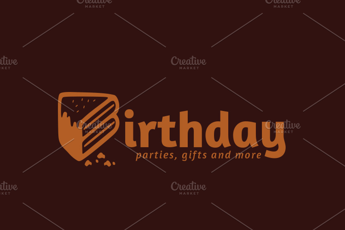 Birthday Cake Logo Template, a Branding & Logo Template by Zlaws (Photo 4 of 5)