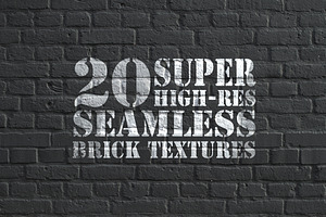 20 hi-res seamless brick textures, a Texture Graphic by AmethistLab