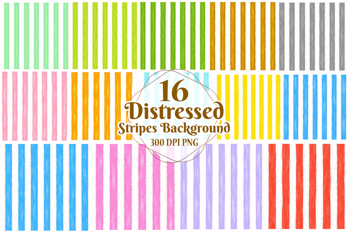 Distressed Stripes Background Bundle, a Seasonal Illustration by OK Design (Photo 1 of 6)