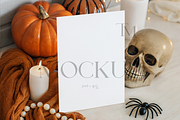 Halloween Party Invite Mockup PSD, an Advertising Mockup by TatiMockup (Thumbnail 1 of 4)