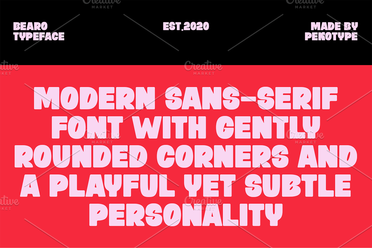 Bearo - Bold Display Font, a Sans Serif Font by Pekotype (Photo 2 of 15)