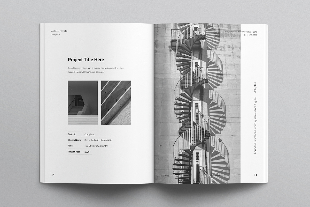 Architecture Portfolio Template, a Brochure Template by E-Type (Photo 6 of 7)
