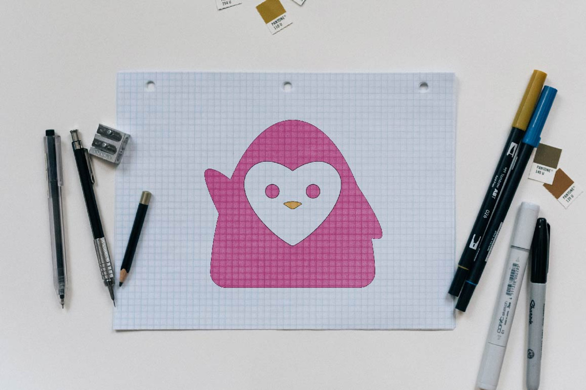 Cute Love Heart Penguin Animal Logo, a Branding & Logo Template by jongcreative (Photo 2 of 3)