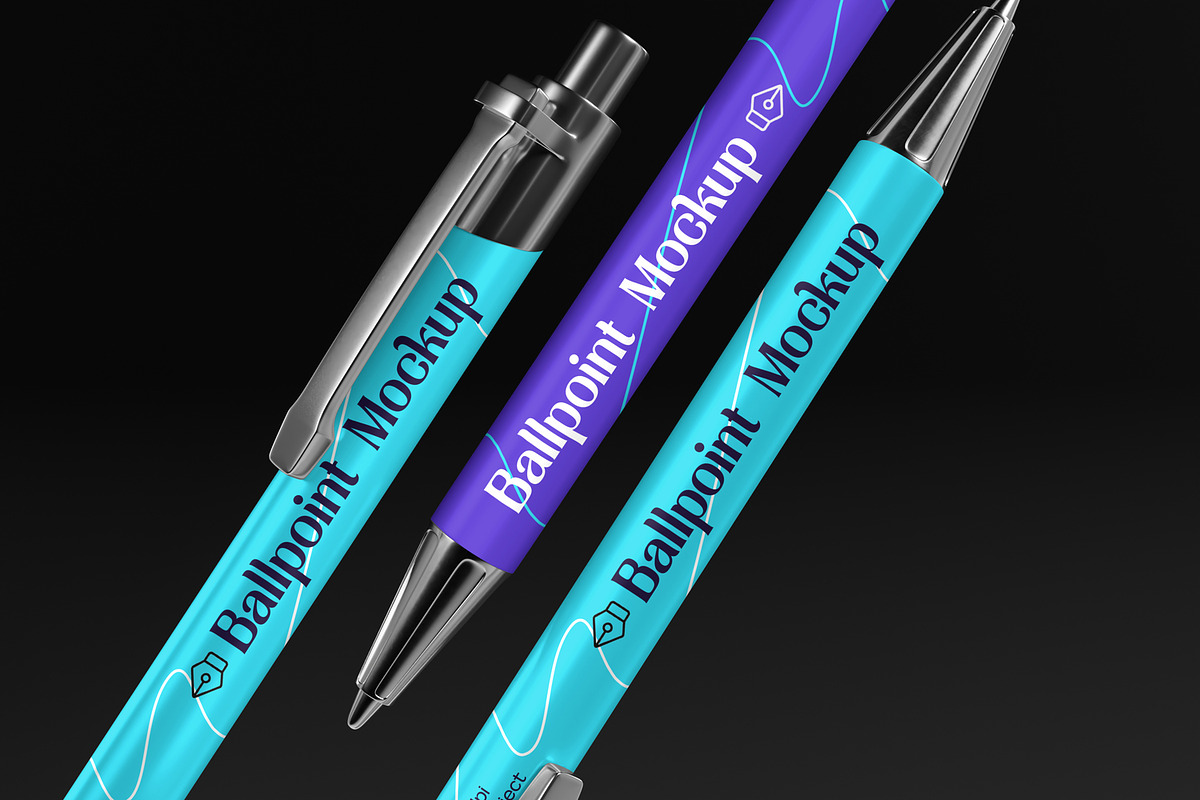 Realistic Pen Mockup, a Pens & Pencil Mockup by Nathatype (Photo 6 of 9)