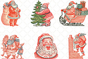 Hand Drawn Santa Christmas Clipart, an Illustration by Black Bird Studio (Thumbnail 2 of 6)