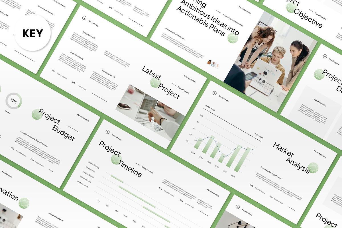 White Modern Company Project Keynote, a Presentation Template by graphicook (Photo 1 of 4)