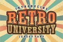 RETRO UNIVERSITY-Groovy Varsity Font