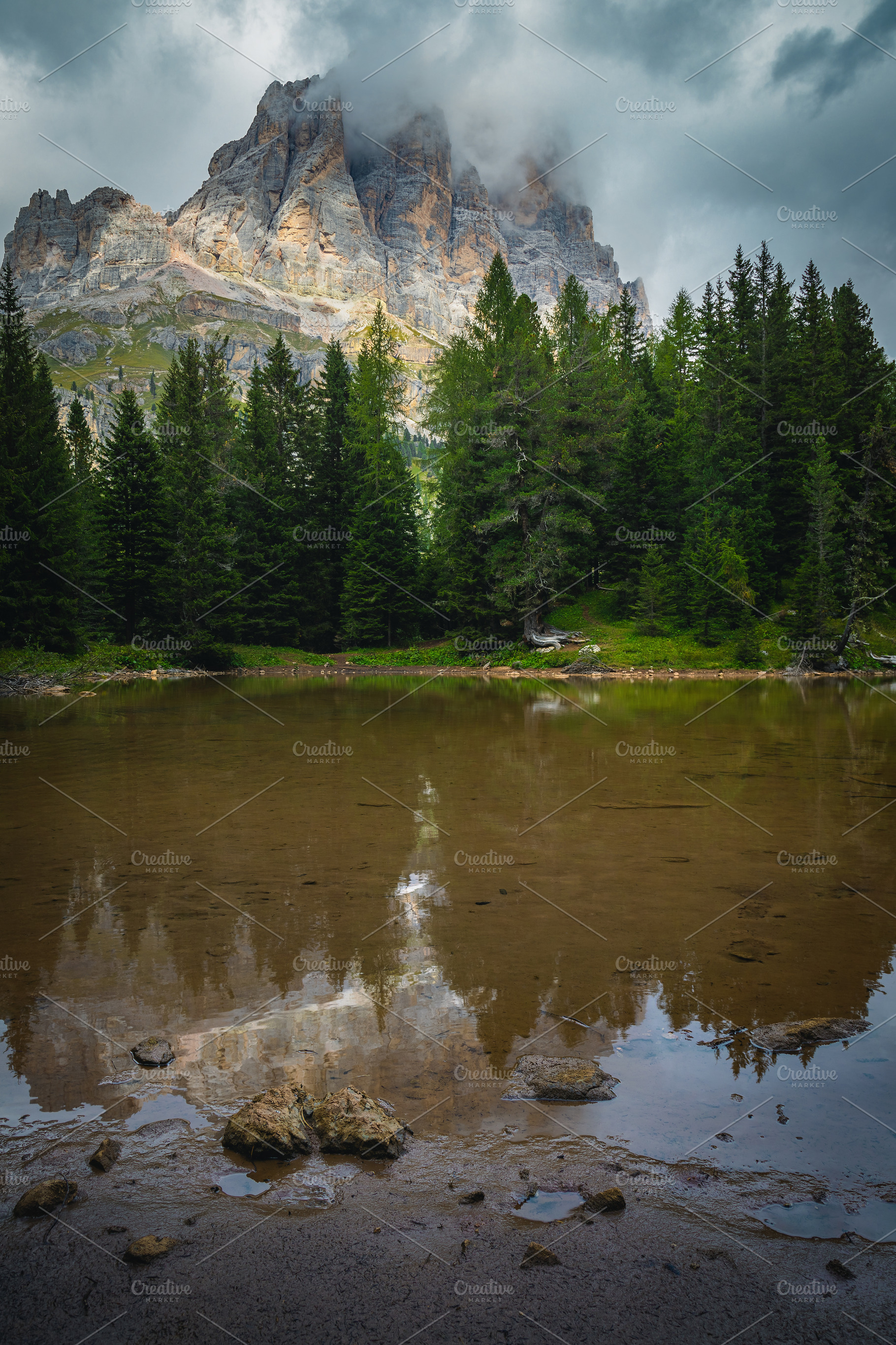 Small lake in the green forest, a Nature Photo by Alpine Dreams