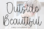 Outside Beautiful, a Handwritten Font by FreshTypeINK (Thumbnail 1 of 8)