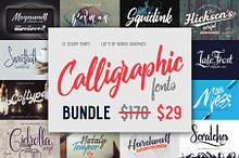 Calligraphic fonts Bundle