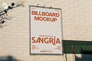 Madrid Billboard Mockup PSD