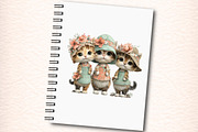 Whimsical Summer Cat Clipart, an Illustration by Digital Artistic99 (Thumbnail 6 of 11)