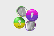 Realistic Pin Button Badge Mockup, a Bottom Mockup by Graphic Deal (Thumbnail 5 of 8)