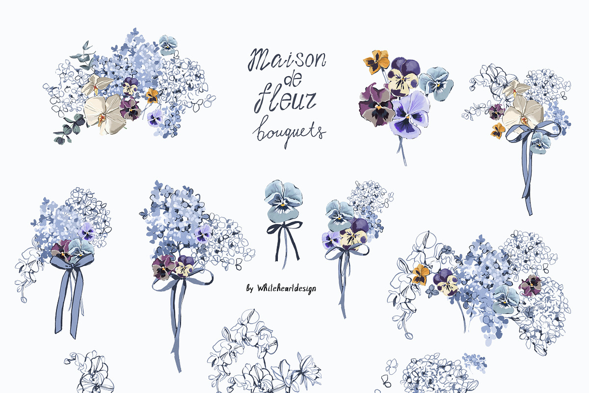 Cottage Core PNG Florals Bundle, a Decorative Illustration by whiteheartdesign (Photo 12 of 48)